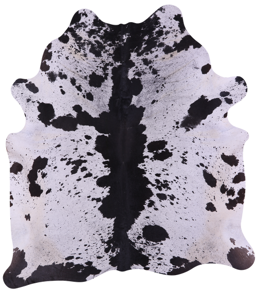 Black Salt & Pepper Natural Cowhide Rug - XX-Large 7' 11