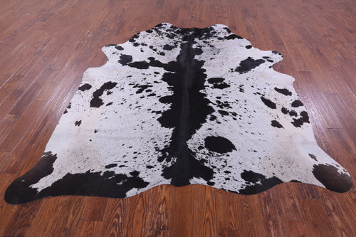 Black Salt & Pepper Natural Cowhide Rug - XX-Large 7' 11