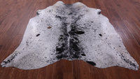 Thumbnail for Black Salt & Pepper Natural Cowhide Rug - X-Large 7' 4