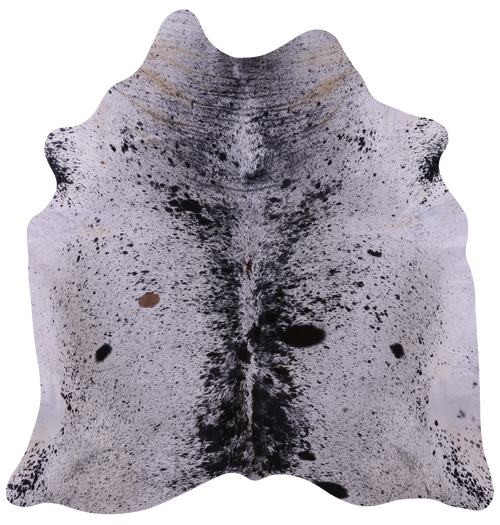 Black Salt & Pepper Natural Cowhide Rug - X-Large 7' 4