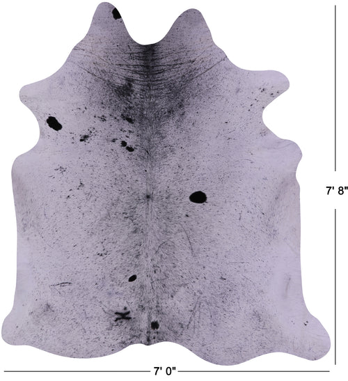 Black Salt & Pepper Natural Cowhide Rug - XX-Large 7' 8