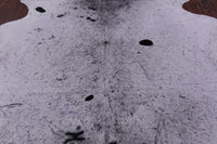 Thumbnail for Black Salt & Pepper Natural Cowhide Rug - XX-Large 7' 8