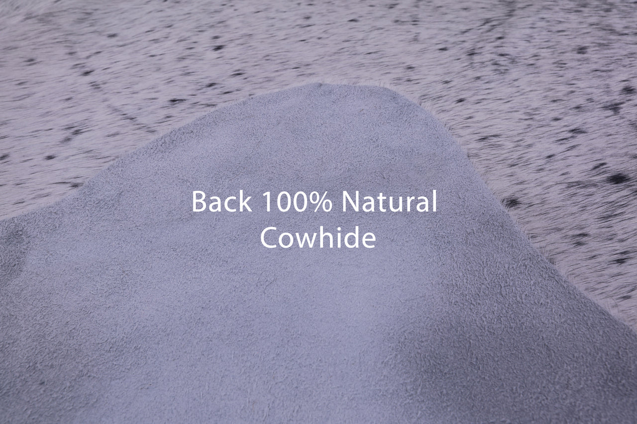 Black Salt & Pepper Natural Cowhide Rug - XX-Large 7' 8"H x 7' 0"W