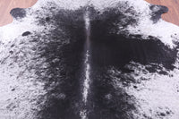 Thumbnail for Black Salt & Pepper Natural Cowhide Rug - XX-Large 7' 8