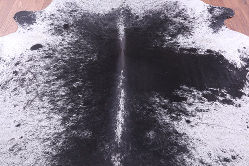 Black Salt & Pepper Natural Cowhide Rug - XX-Large 7' 8
