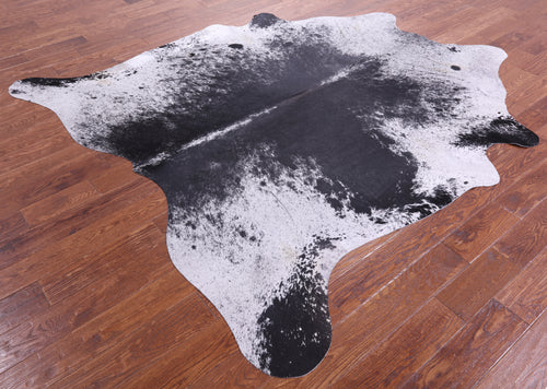 Black Salt & Pepper Natural Cowhide Rug - XX-Large 7' 8