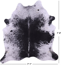 Thumbnail for Black Salt & Pepper Natural Cowhide Rug - XX-Large 7' 8