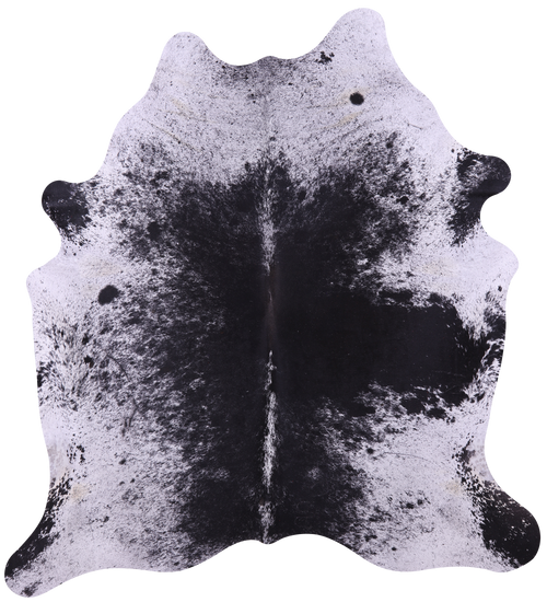 Black Salt & Pepper Natural Cowhide Rug - XX-Large 7' 8