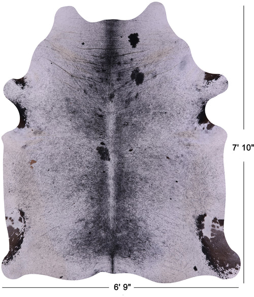 Black Salt & Pepper Natural Cowhide Rug - XX-Large 7' 10