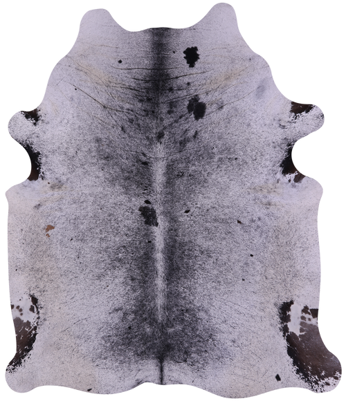 Black Salt & Pepper Natural Cowhide Rug - XX-Large 7' 10