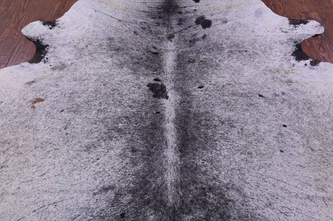 Black Salt & Pepper Natural Cowhide Rug - XX-Large 7' 10"H x 6' 9"W