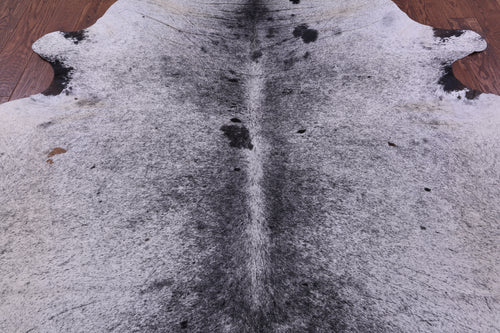 Black Salt & Pepper Natural Cowhide Rug - XX-Large 7' 10