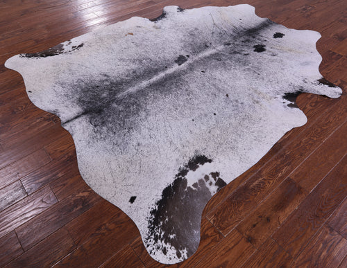 Black Salt & Pepper Natural Cowhide Rug - XX-Large 7' 10