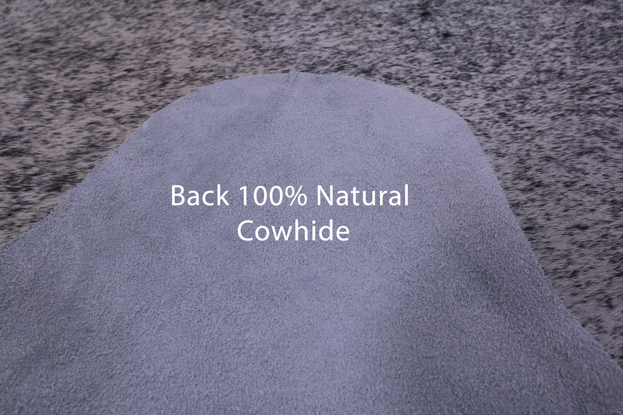 Black Salt & Pepper Natural Cowhide Rug - XX-Large 7' 10"H x 6' 9"W