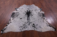 Thumbnail for Black Salt & Pepper Natural Cowhide Rug - Large 6' 10