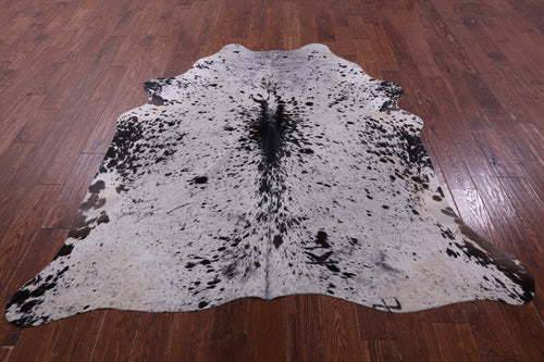 Black Salt & Pepper Natural Cowhide Rug - Large 6' 10