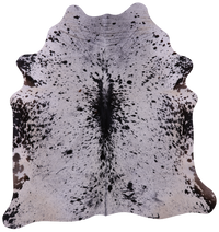 Thumbnail for Black Salt & Pepper Natural Cowhide Rug - Large 6' 10