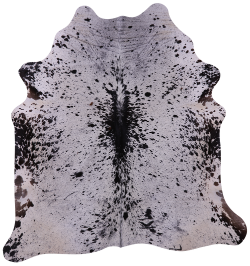 Black Salt & Pepper Natural Cowhide Rug - Large 6' 10