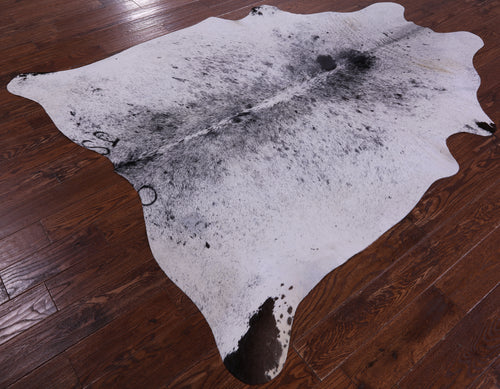 Black Salt & Pepper Natural Cowhide Rug - X-Large 7' 3