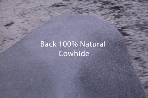 Black Salt & Pepper Natural Cowhide Rug - X-Large 7' 3