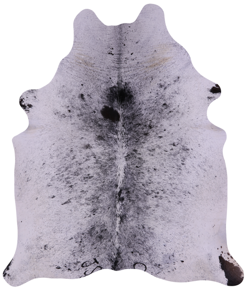 Black Salt & Pepper Natural Cowhide Rug - X-Large 7' 3"H x 6' 3"W
