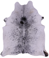Thumbnail for Black Salt & Pepper Natural Cowhide Rug - X-Large 7' 3
