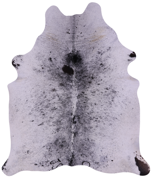 Black Salt & Pepper Natural Cowhide Rug - X-Large 7' 3