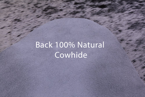 Black Salt & Pepper Natural Cowhide Rug - X-Large 7' 6