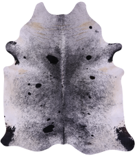Thumbnail for Black Salt & Pepper Natural Cowhide Rug - XX-Large 8' 1