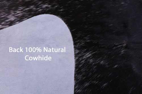 Brown Salt & Pepper Natural Cowhide Rug - Large 6' 10