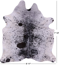 Thumbnail for Black Salt & Pepper Natural Cowhide Rug - XX-Large 7' 10