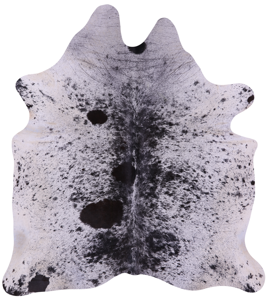 Black Salt & Pepper Natural Cowhide Rug - XX-Large 7' 10"H x 6' 11"W