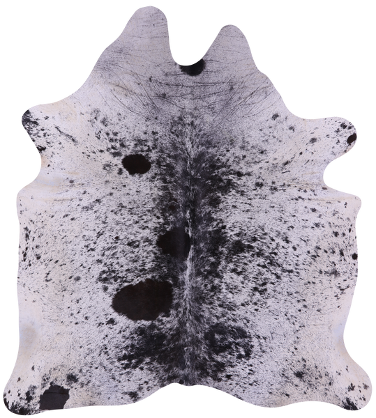 Black Salt & Pepper Natural Cowhide Rug - XX-Large 7' 10"H x 6' 11"W