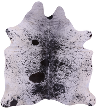 Thumbnail for Black Salt & Pepper Natural Cowhide Rug - XX-Large 7' 10