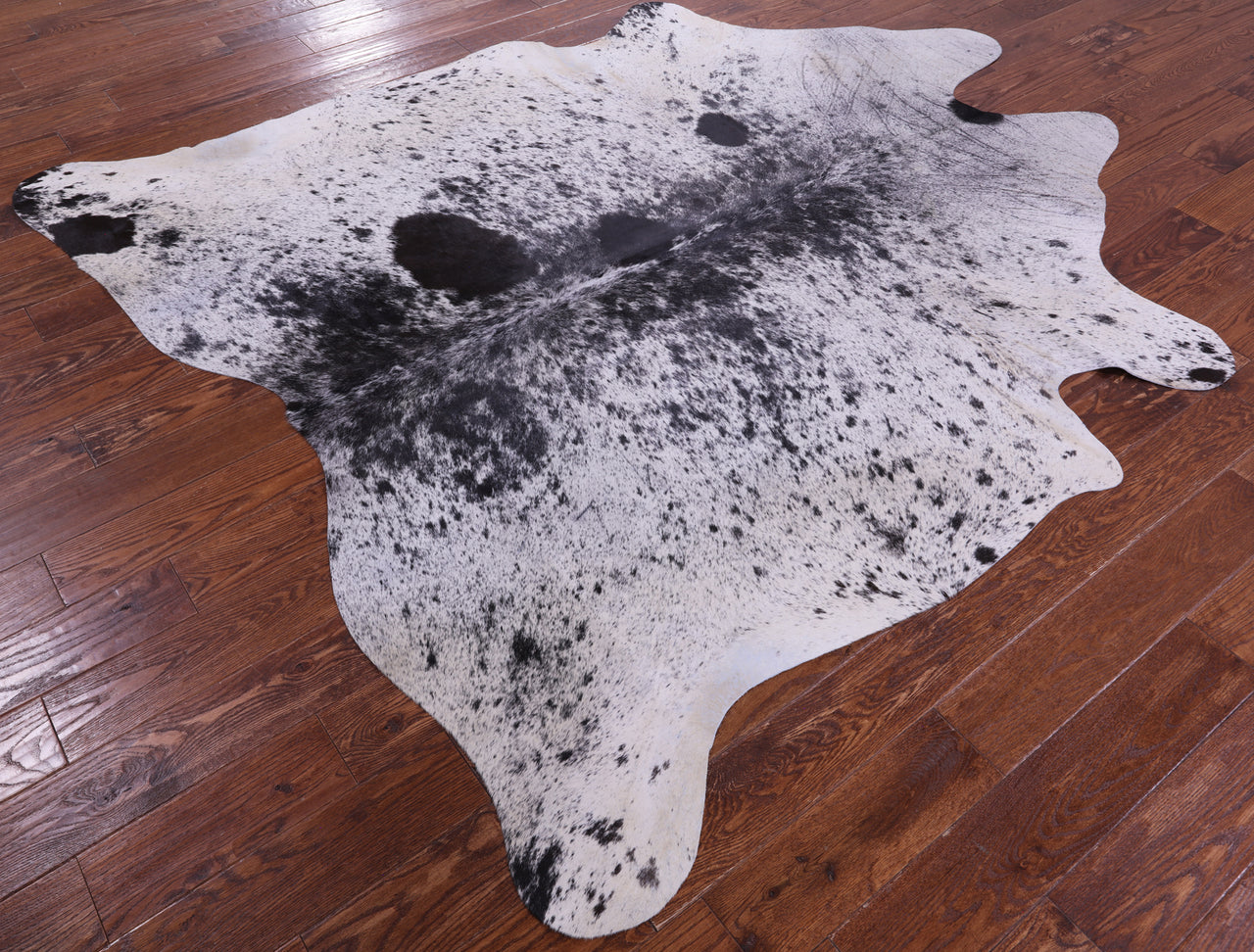 Black Salt & Pepper Natural Cowhide Rug - XX-Large 7' 10"H x 6' 11"W