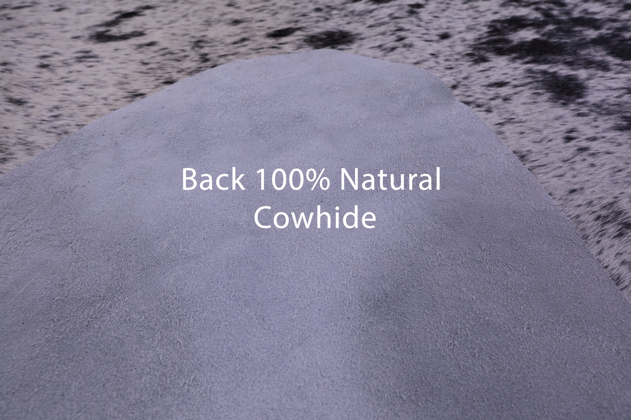 Black Salt & Pepper Natural Cowhide Rug - XX-Large 7' 10"H x 6' 11"W