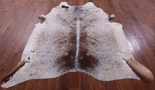 Brown Salt & Pepper Natural Cowhide Rug - X-Large 7' 4