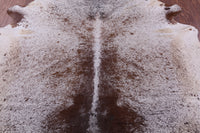 Thumbnail for Brown Salt & Pepper Natural Cowhide Rug - X-Large 7' 4