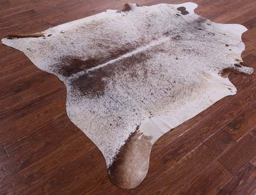 Brown Salt & Pepper Natural Cowhide Rug - X-Large 7' 4