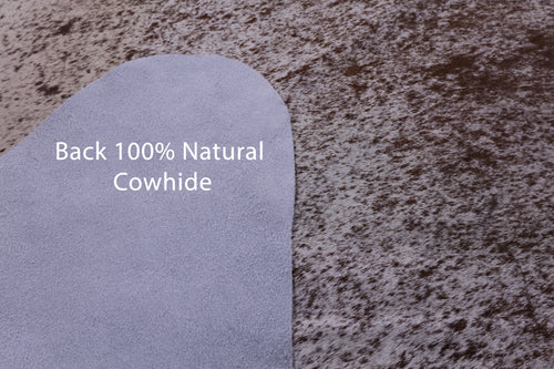 Brown Salt & Pepper Natural Cowhide Rug - X-Large 7' 4