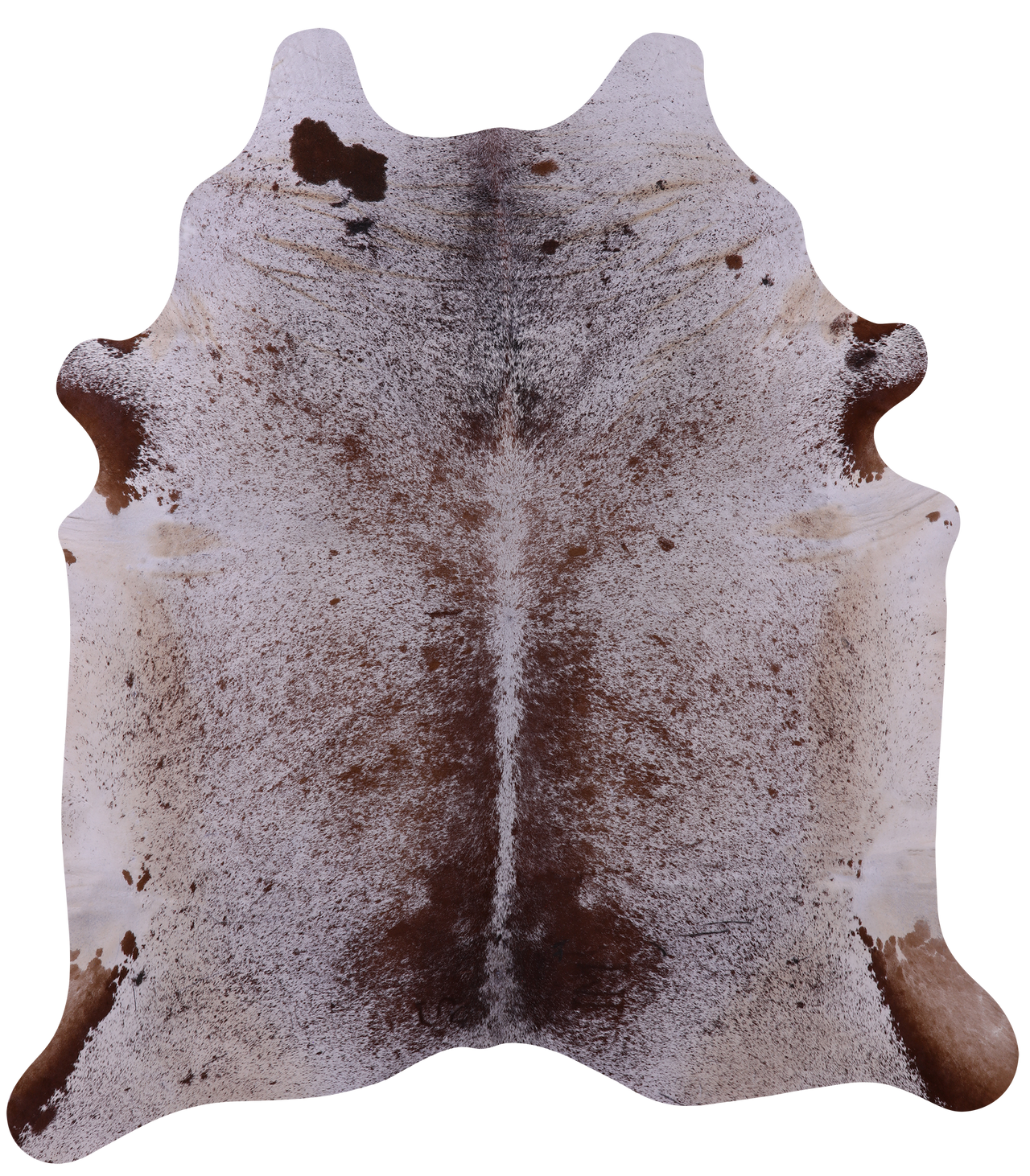 Brown Salt & Pepper Natural Cowhide Rug - X-Large 7' 4"H x 6' 6"W