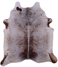 Thumbnail for Brown Salt & Pepper Natural Cowhide Rug - X-Large 7' 4