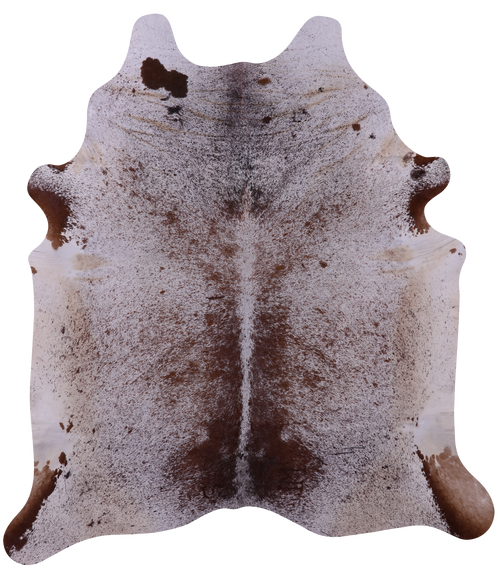 Brown Salt & Pepper Natural Cowhide Rug - X-Large 7' 4