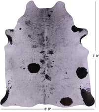 Thumbnail for Black Salt & Pepper Natural Cowhide Rug - XX-Large 7' 9