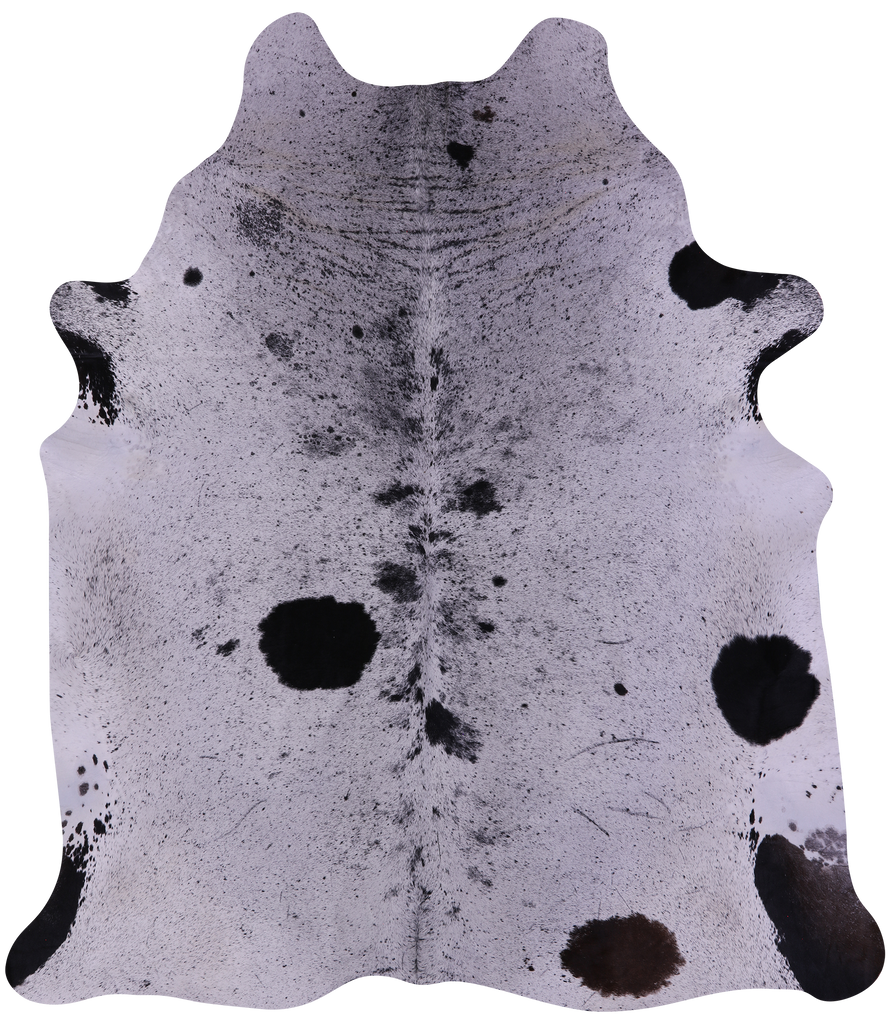 Black Salt & Pepper Natural Cowhide Rug - XX-Large 7' 9"H x 6' 9"W