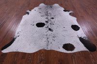 Thumbnail for Black Salt & Pepper Natural Cowhide Rug - XX-Large 7' 9