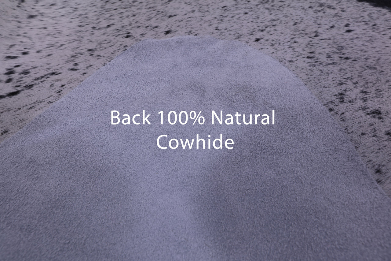 Black Salt & Pepper Natural Cowhide Rug - XX-Large 7' 9"H x 6' 9"W