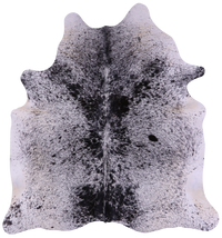 Thumbnail for Black Salt & Pepper Natural Cowhide Rug - Large 6' 8