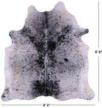 Thumbnail for Black Salt & Pepper Natural Cowhide Rug - Large 6' 8