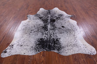 Thumbnail for Black Salt & Pepper Natural Cowhide Rug - Large 6' 8